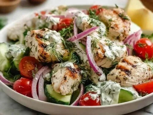 Tzatziki Chicken Salad with Homemade Greek Dressing 2